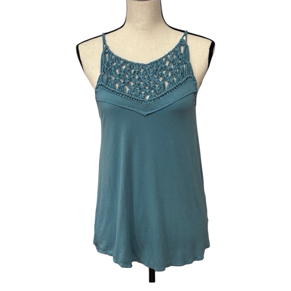 NWOT Maurices Teal Camisole with Crochet Detail never worn